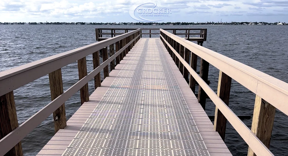 Longest Dock in Lee County, Florida at 650 foot long, build by Crocker Marine Services