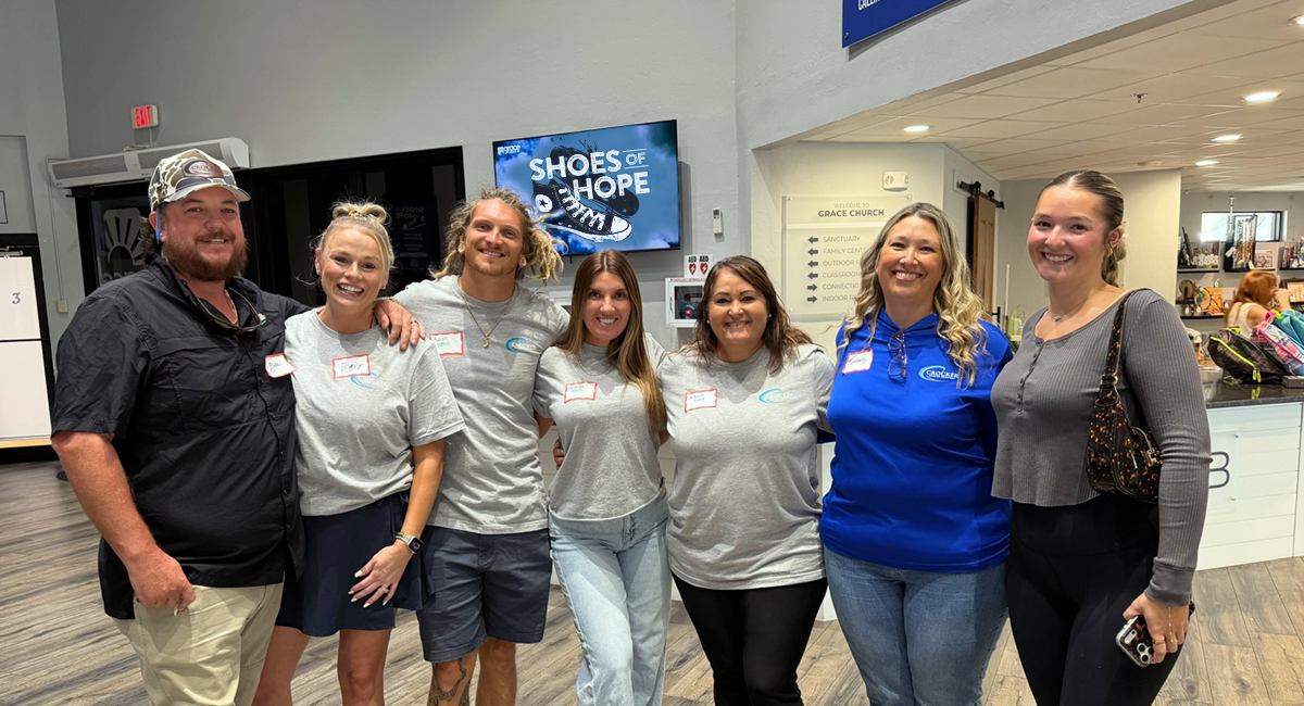 Crocker Marine volunteers at the Shoes of Hope event