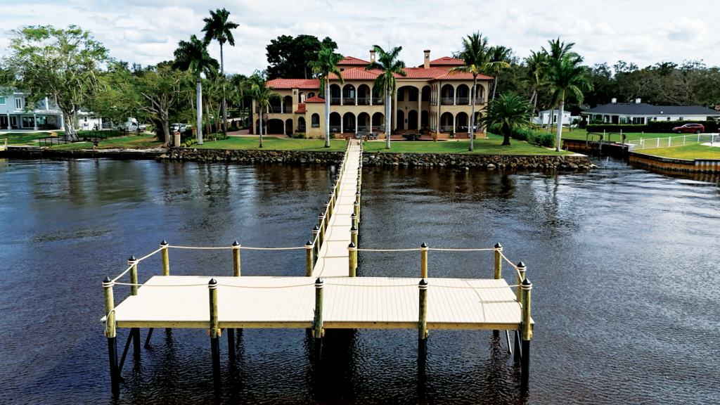Fort Myers House with an Open Water Dock